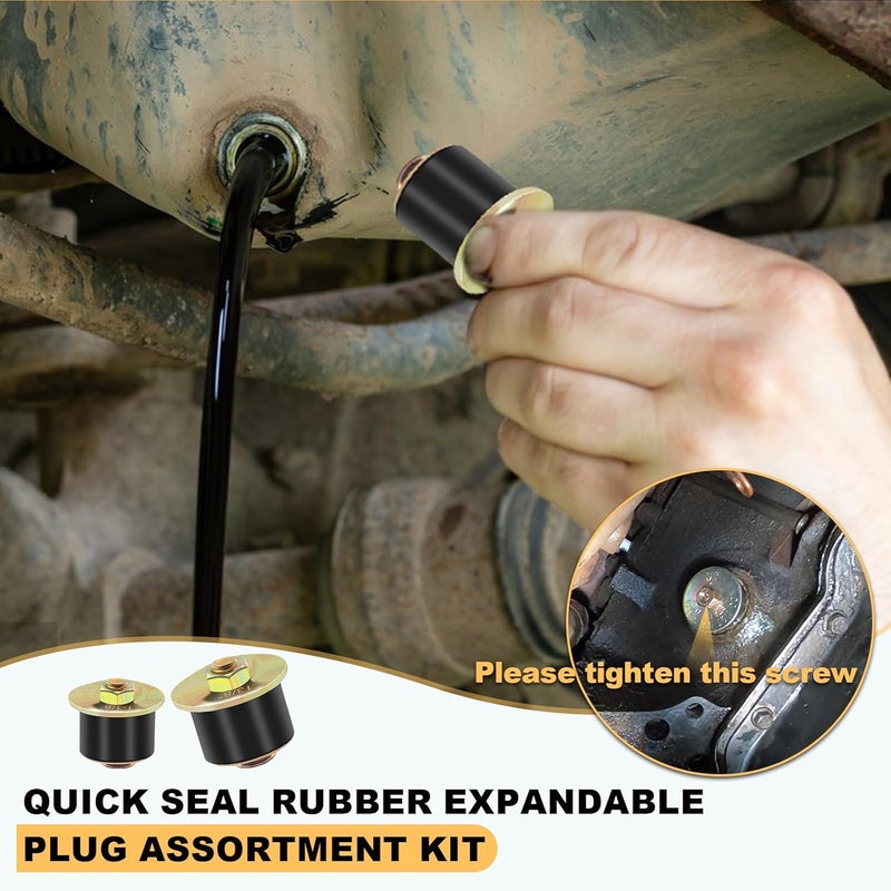 Siptenk 14pcs Freeze Rubber Expansion Plug, 7 Sizes Automotive Rubber Expandable Freeze Plugs Kit 3/4" 7/8" 1" 1-1/8" 1-1/4" 1-3/8" 1-1/2" - Image 3
